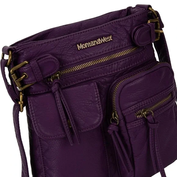 Montana West Deep Purple Crossbody Bag - Picture 4 of 5